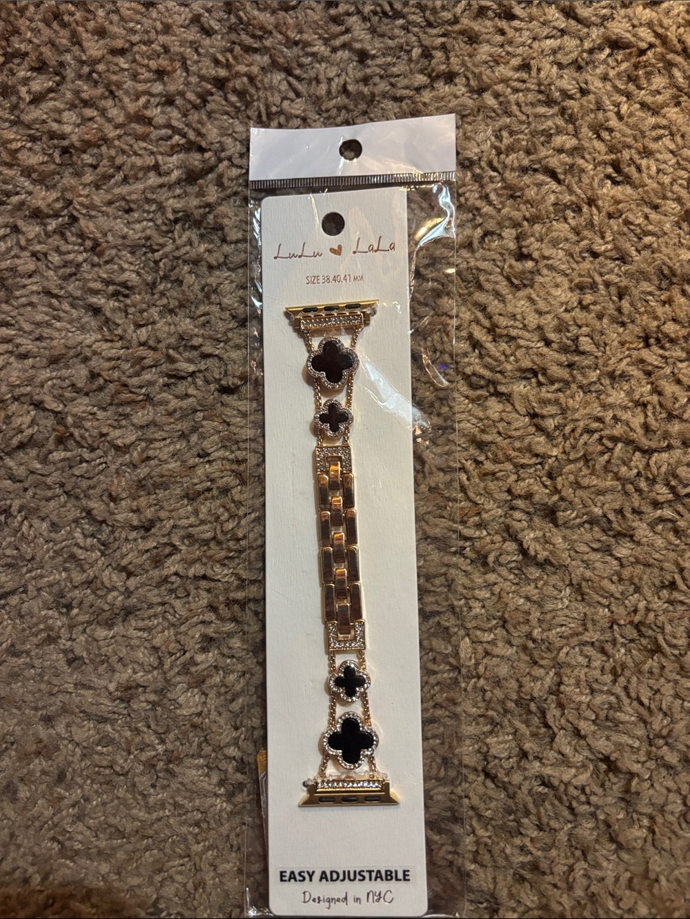 Gold Black Clover Smartwatch Band